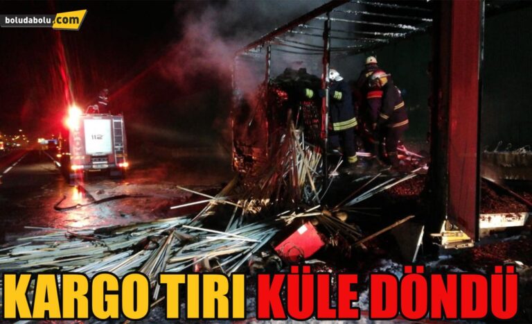 Kargo tırı küle döndü