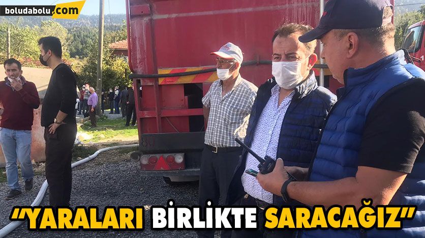 BAŞKAN ÖZCAN YANGIN BÖLGESİNDE BAŞKAN ÖZCAN YANGIN BÖLGESİNDE