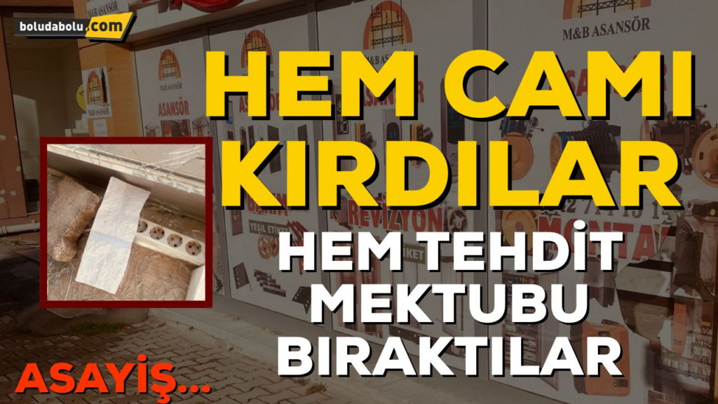 Hem camı kırdılar hem de tehdit mektubu bıraktılar Hem camı kırdılar hem de tehdit mektubu bıraktılar