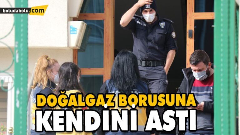 DOĞALGAZ BORUSUNA KENDİNİ ASTI