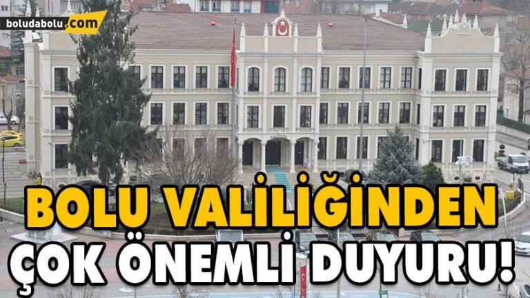 VALİLİK DUYURDU