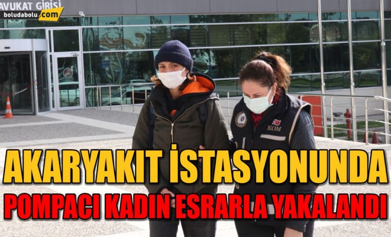 Akaryakıt istasyonunda pompacı kadın ‘sihirli mantar’ ve esrarla yakalandı