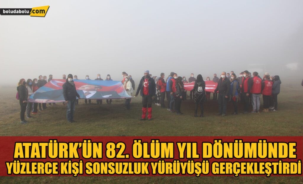 Atatürk’ün 82. ölüm yıl dönümünde yüzlerce kişi sonsuzluk yürüyüşü gerçekleştirdi