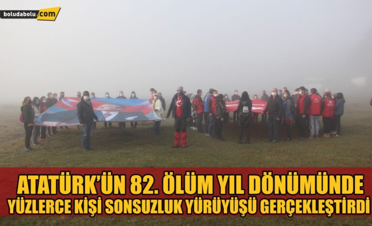 Atatürk’ün 82. ölüm yıl dönümünde yüzlerce kişi sonsuzluk yürüyüşü gerçekleştirdi