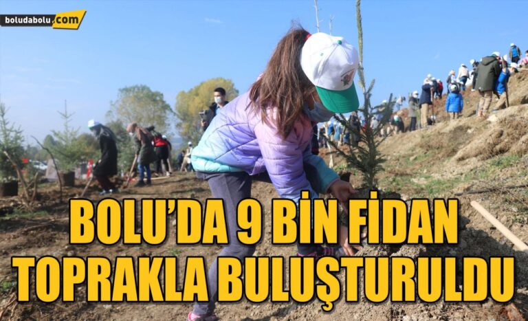Bolu’da 9 bin fidan toprakla buluşturuldu
