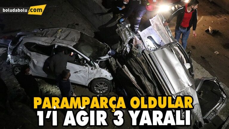 Bolu’da feci kaza