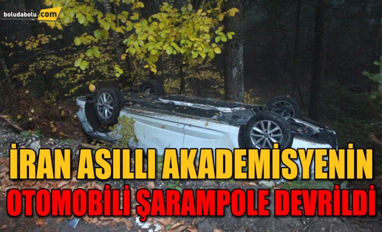 İran asıllı akademisyenin otomobili şarampole devrildi: 1 yaralı