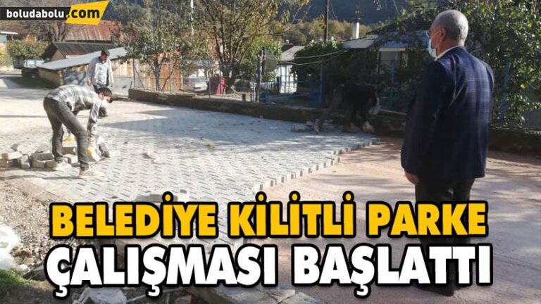 BELEDİYE KİLİTLİ PARKE ÇALIŞMASI BAŞLATTI