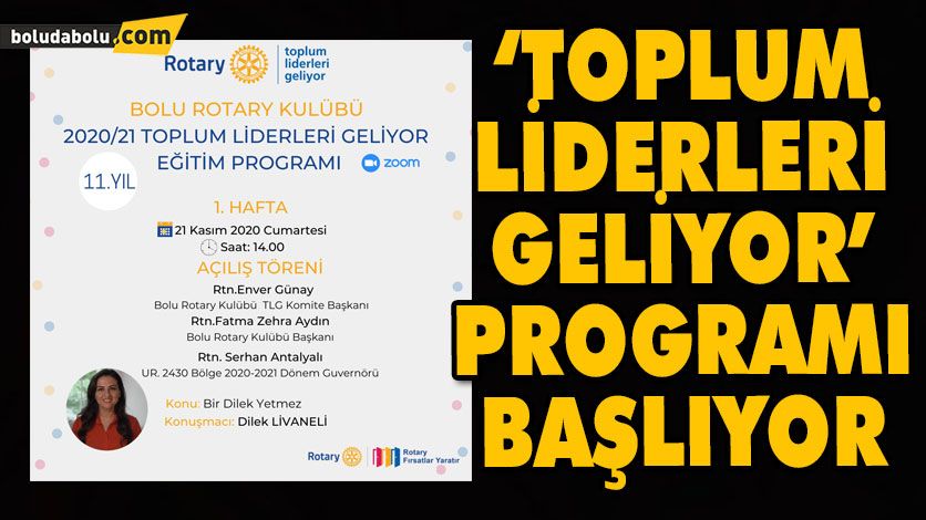 ‘TOPLUM LİDERLERİ GELİYOR’ PROGRAMI BAŞLIYOR ‘TOPLUM LİDERLERİ GELİYOR’ PROGRAMI BAŞLIYOR