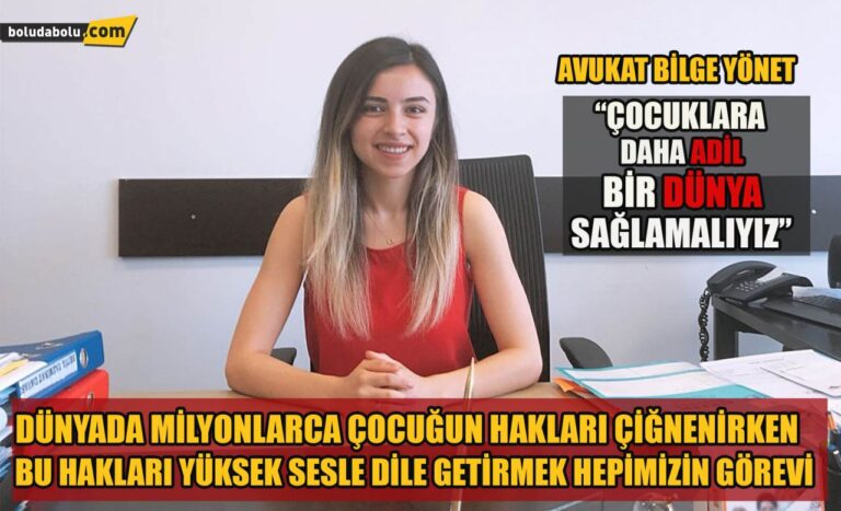 Avukat Bilge Yönet “Çocuklara daha adil bir dünya sağlamalıyız”