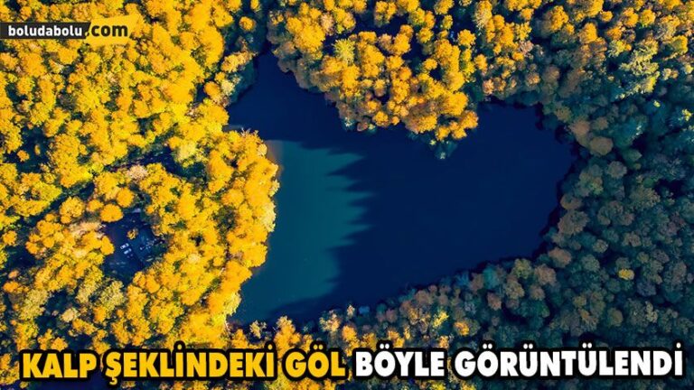 KALP ŞEKLİNDEKİ GÖL BÖYLE GÖRÜNTÜLENDİ