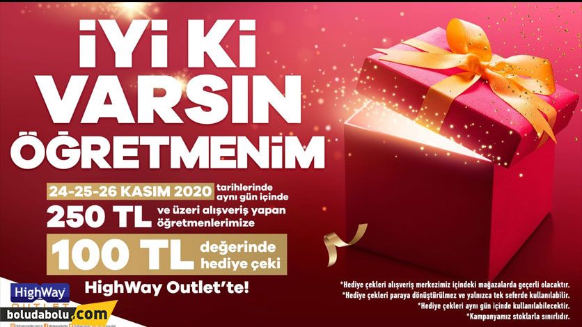 HIGHWAY’DEN ÖĞRETMENLERE HEDİYE ÇEKİ! HIGHWAY’DEN ÖĞRETMENLERE HEDİYE ÇEKİ!