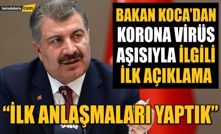 Bakan Koca’dan koronavirüs aşısıyla ilgili açıklama: İlk anlaşmaları yaptık