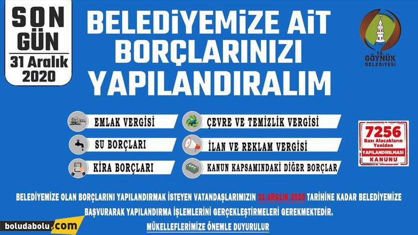 BORCUNUZU YAPILANDIRABİLİRSİNİZ