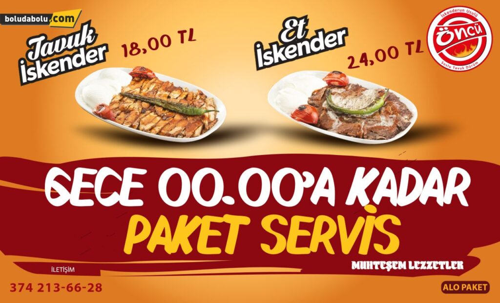 GECE 00.00’A KADAR PAKET SERVİS GECE 00.00’A KADAR PAKET SERVİS