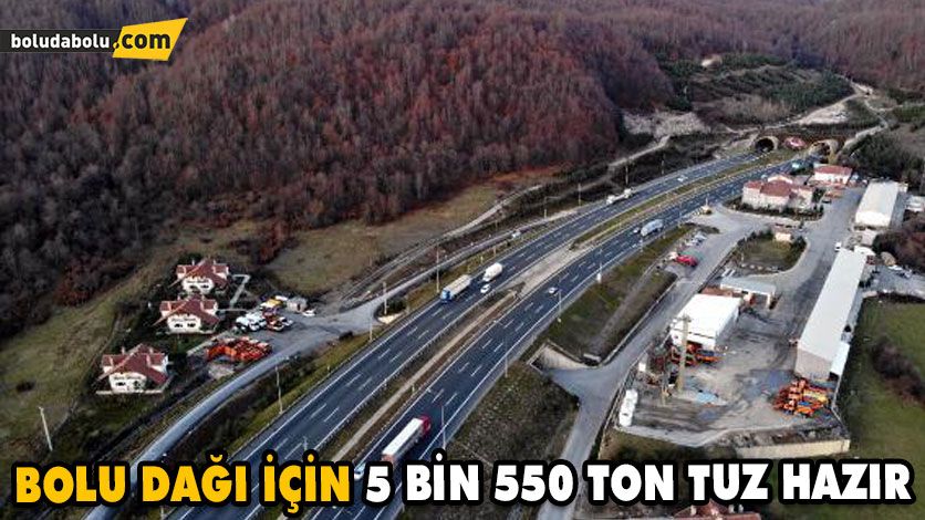 BOLU DAĞI İÇİN 5 BİN 550 TON TUZ HAZIR BOLU DAĞI İÇİN 5 BİN 550 TON TUZ HAZIR