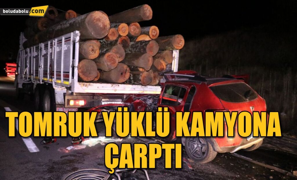 TOMRUK YÜKLÜ KAMYONA ÇARPTI ! TOMRUK YÜKLÜ KAMYONA ÇARPTI !
