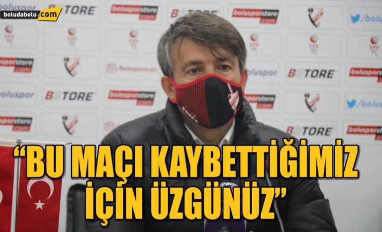 Reha Erginer: “Bu maçı kaybettiğimiz için üzgünüz”