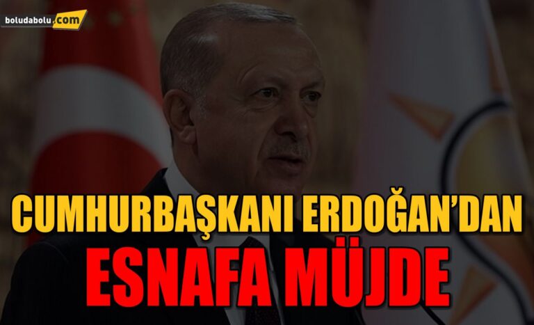 Cumhurbaşkanı Erdoğan’dan esnafa müjde
