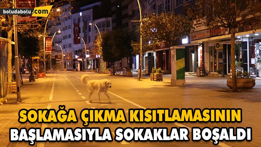 SOKAĞA ÇIKMA KISITLAMASININ BAŞLAMASIYLA SOKAKLAR BOŞALDI SOKAĞA ÇIKMA KISITLAMASININ BAŞLAMASIYLA SOKAKLAR BOŞALDI