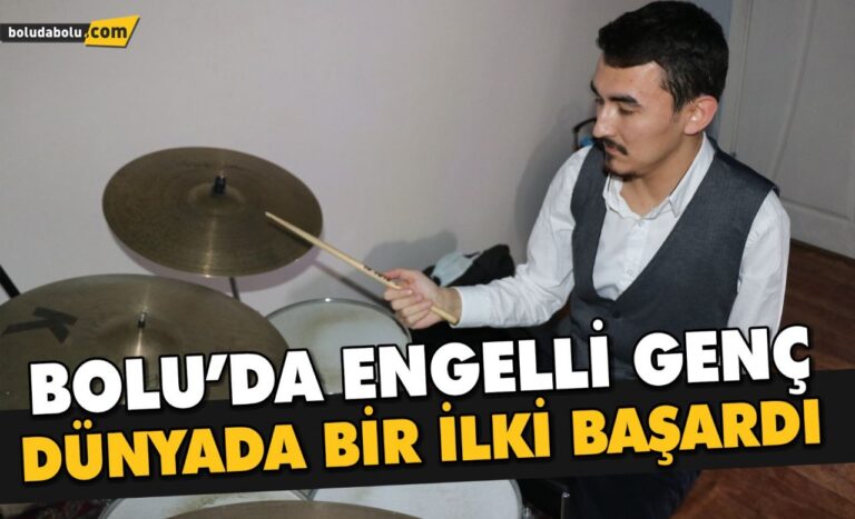 Bolu’da engelli genç dünyada bir ilki başardı