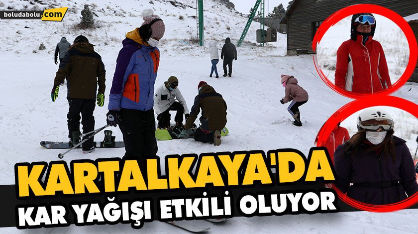KARTALKAYA’DA KAR YAĞIŞI ETKİLİ OLUYOR KARTALKAYA’DA KAR YAĞIŞI ETKİLİ OLUYOR