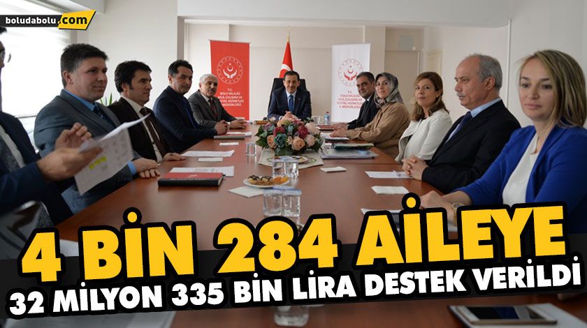 4 BİN 284 AİLEYE 32 MİLYON 335 BİN LİRA DESTEK VERİLDİ 4 BİN 284 AİLEYE 32 MİLYON 335 BİN LİRA DESTEK VERİLDİ