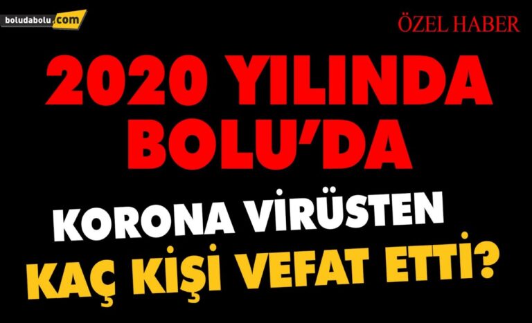2020 YILINDA BOLU’DA KORONA VİRÜSTEN KAÇ KİŞİ VEFAT ETTİ?
