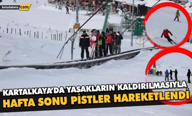 Kartalkaya’da yasakların kaldırılmasıyla hafta sonu pistler hareketlendi