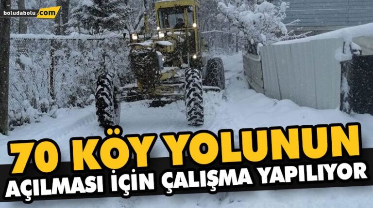 70 KÖY YOLUNUN AÇILMASI İÇİN ÇALIŞMA YAPILIYOR