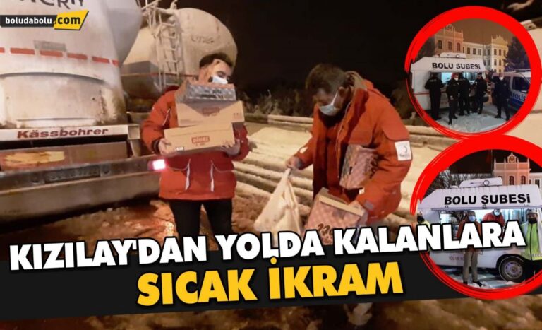 KIZILAY’DAN YOLDA KALANLARA SICAK İKRAM