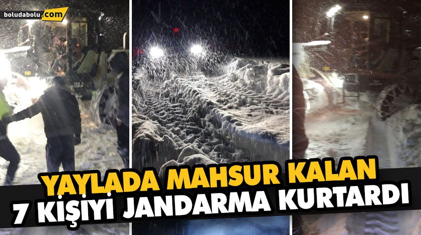 YAYLADA MAHSUR KALAN 7 KİŞİYİ JANDARMA KURTARDI YAYLADA MAHSUR KALAN 7 KİŞİYİ JANDARMA KURTARDI