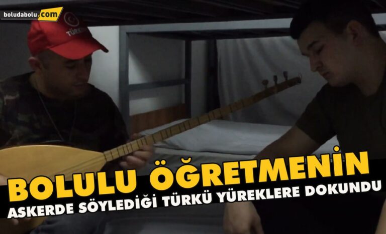Bolulu öğretmenin,  askerde söylediği türkü yüreklere dokundu
