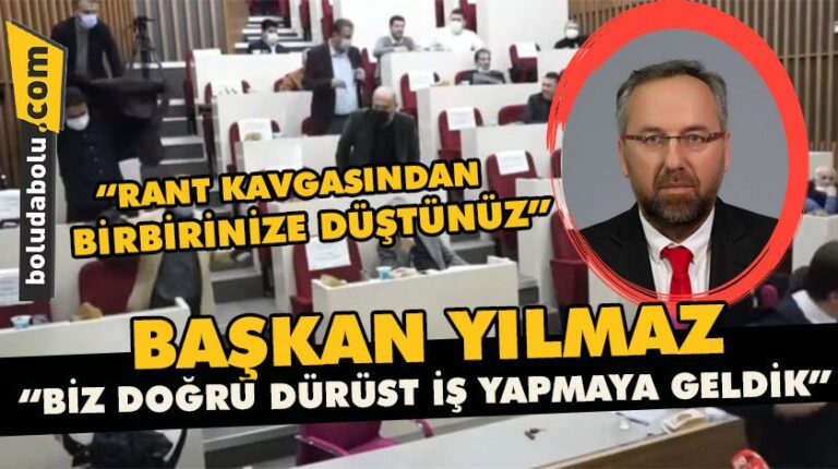 Başkan Yılmaz” Biz doğru dürüst iş yapmaya geldik”