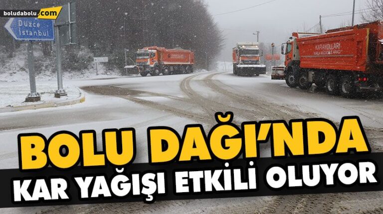 BOLU DAĞI’NDA KAR YAĞIŞI ETKİLİ OLUYOR
