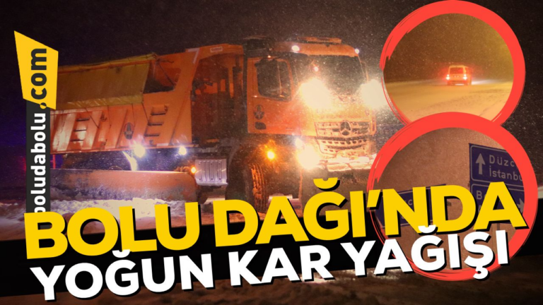 Bolu Dağı’nda Yoğun Kar Yağışı