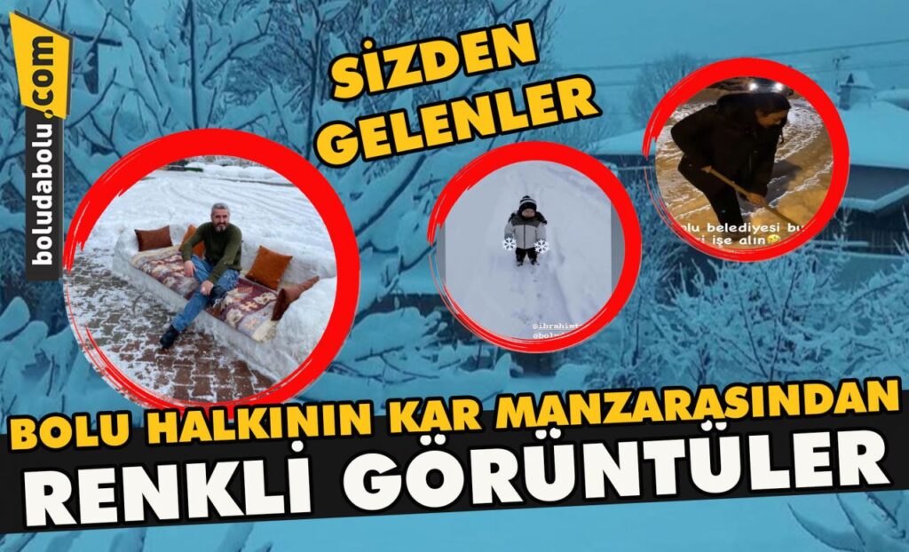 Bolu halkının kar manzarasından renkli görüntüler Bolu halkının kar manzarasından renkli görüntüler