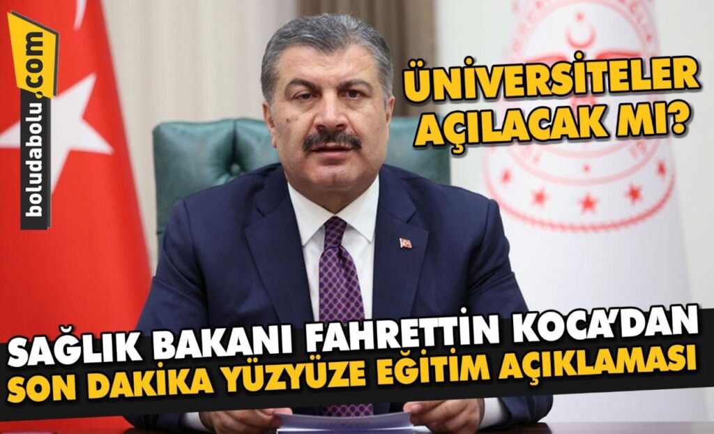 Sağlık Bakanı Koca, YÖK’e üniversitelerle ilgili görüş sundu: Uygulamalı eğitimler yüz yüze yapılmalı