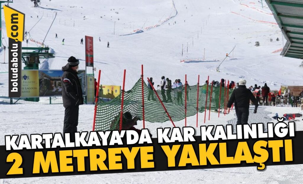 Kartalkaya’da kar kalınlığı 2 metreye yaklaştı Kartalkaya’da kar kalınlığı 2 metreye yaklaştı