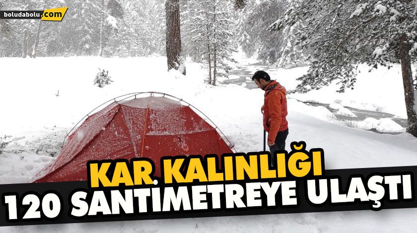 BOLU’DA KAR KALINLIĞI 120 SANTİMETREYE ULAŞTI BOLU’DA KAR KALINLIĞI 120 SANTİMETREYE ULAŞTI