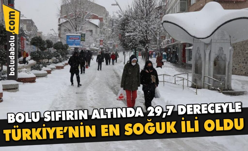 Bolu, eksi 29,7 dereceyle en soğuk il oldu Bolu, eksi 29,7 dereceyle en soğuk il oldu