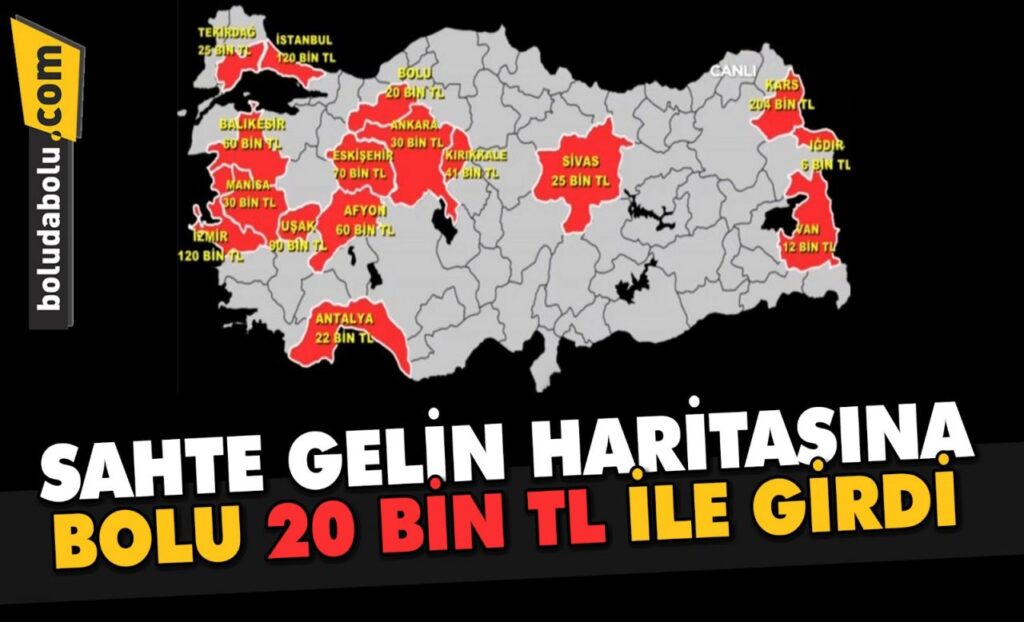 Türkiye’nin sahte gelin haritası Türkiye’nin sahte gelin haritası