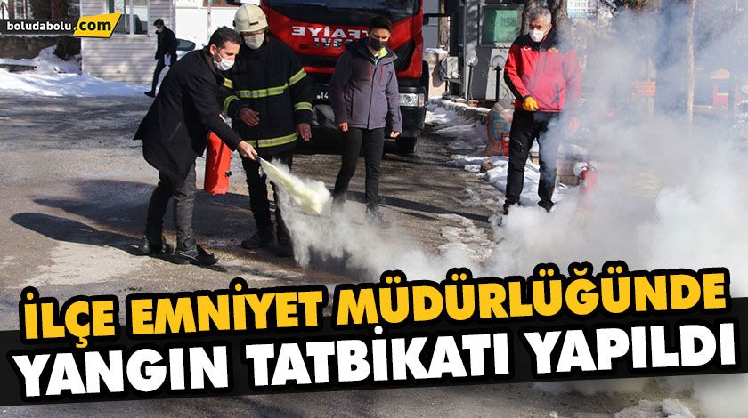 İLÇE EMNİYET MÜDÜRLÜĞÜNDE YANGIN TATBİKATI YAPILDI İLÇE EMNİYET MÜDÜRLÜĞÜNDE YANGIN TATBİKATI YAPILDI
