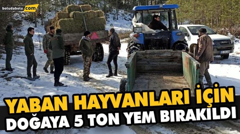 YABAN HAYVANLARI İÇİN DOĞAYA 5 TON YEM BIRAKILDI