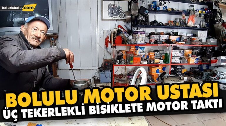 BOLULU MOTOR USTASI ÜÇ TEKERLEKLİ BİSİKLETE MOTOR TAKTI
