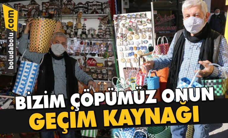 ATIKLARI HEDİYELİK EŞYAYA DÖNÜŞTÜRÜYOR