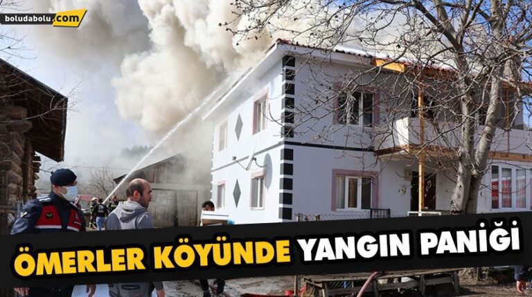 ÖMERLER KÖYÜNDE YANGIN PANİĞİ