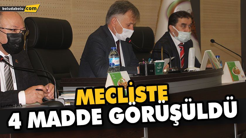 MECLİSTE 4 MADDE GÖRÜŞÜLDÜ