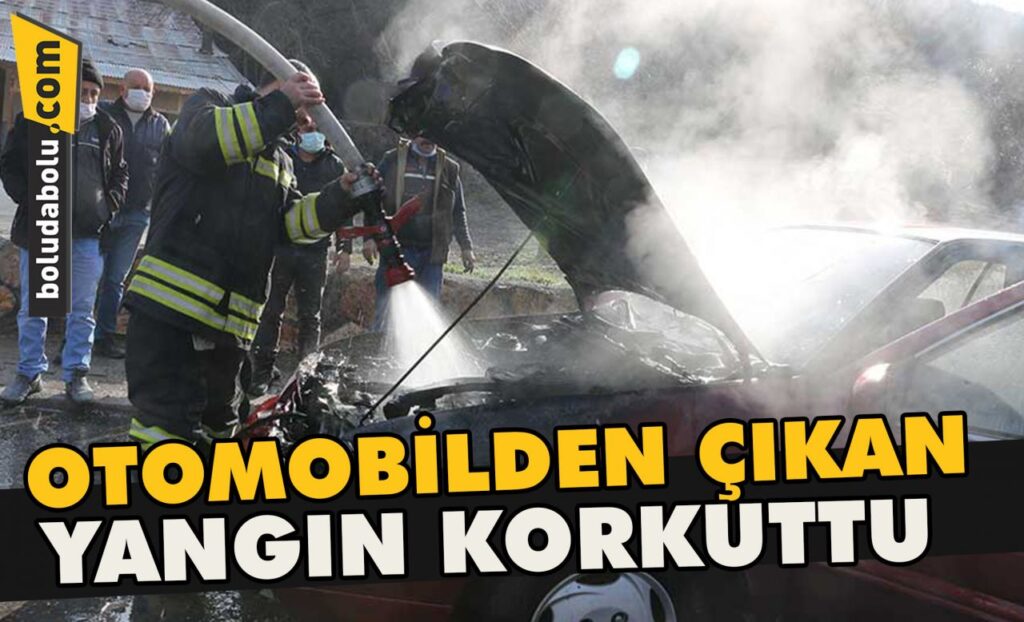 Otomobilden çıkan yangın korkuttu Otomobilden çıkan yangın korkuttu