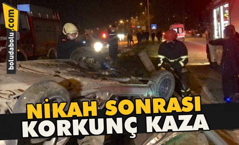 Nikah sonrası korkunç kaza
